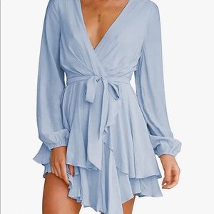 Light blue Long Sleeve Dress